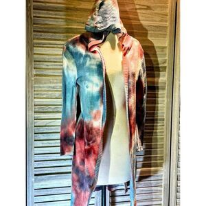 Another Reason Sm Tie Dye Duster Cardigan